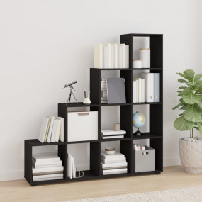 Staircase Bookcase Black Engineered wood 56 in high Boo...