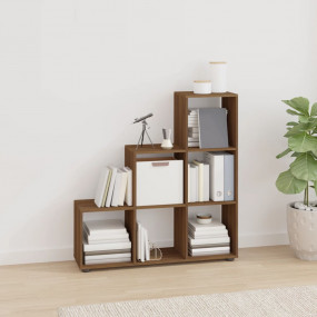 Staircase Bookcase Brown oak Engineered wood Medium Boo...