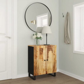 Sideboard Black Solid mango wood Medium Doors Sideboard