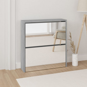 Shoe Cabinet Grey Sonoma Engineered Wood 24.8x6.7x26.4 ...