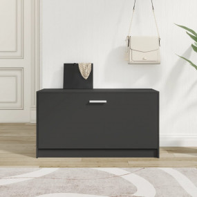 Shoe Bench Black Engineered wood, aluminum