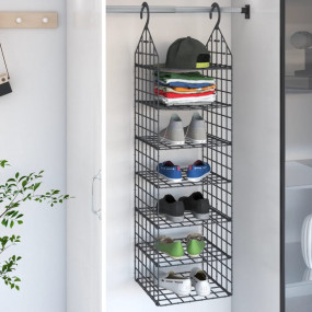 Hanging Closet Organizer Grey PP (Polypropylene), PE (P...