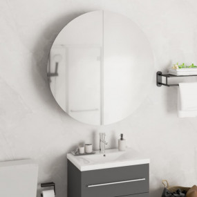 Bathroom Cabinet White Engineered wood, glass, PVC, cop...