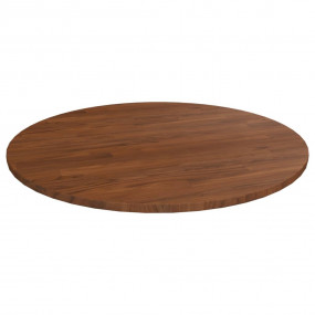 Table Top Dark Brown Solid Oak Wood 35.4 in Durable