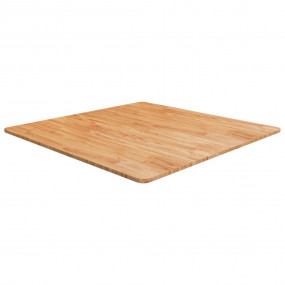 Table Top Light brown Solid oak wood 35.4 x 35.4 in Dur...