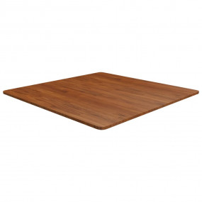 Table Top dark brown solid oak wood 35.4 x 35.4 in  Dur...
