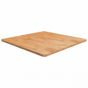 Table Top Light Brown Solid oak wood 35.4 x 35.4 in Dur...