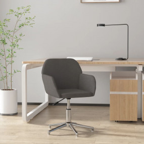 Office Chair Dark Grey Fabric (100% polyester), metal, ...