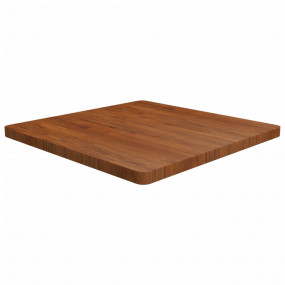 Table Top Dark Brown Solid Oak Wood 31.5 x 31.5 in Dura...