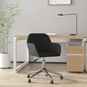 Office Chair Black Fabric (100% polyester), metal, plyw...