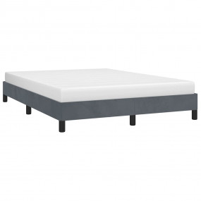 Bed Frame Dark Grey Velvet Full Size Durable Bed Frame