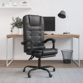 Massage Office Chair Black Faux leather, metal, plywood...