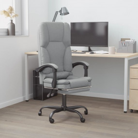Massage Office Chair Light gray Polyester (fabric), Met...