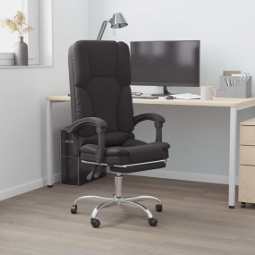 Massage Office Chair Black Faux Leather, Metal, Plywood...