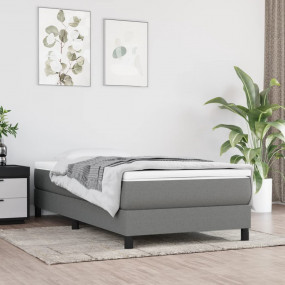 Pocket Spring Bed Mattress Dark Gray and White