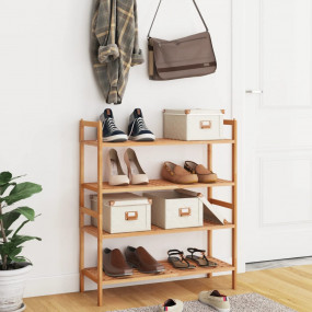 Shoe Rack Set of 2 Walnut Solid walnut wood Medium Stac...