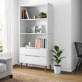 Bookcase White Solid pine wood, engineered wood Medium ...
