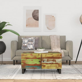 Coffee Table Multicolor Solid reclaimed wood 31.5x19.7x...