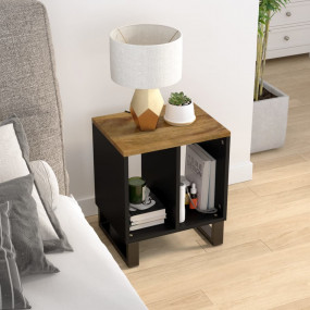 Side Table Honey Brown, Black