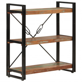 Bookcase Mixed wood finish and black iron