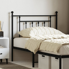 Headboard Black Steel Twin Clean Design Headboard Recta...