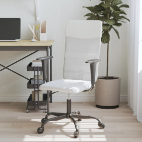 Office Chair White Mesh fabric, faux leather, metal, pl...