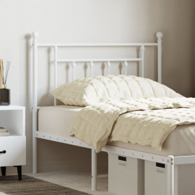 Headboard White Steel Twin Stylish Design Headboard
