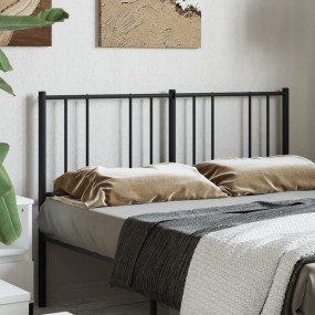 Headboard Black Powder-Coated Steel Full Classic/Tradit...