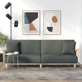 Sofa Bed Dark Gray Fabric (100% polyester), plywood Sta...