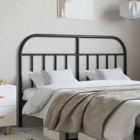 Headboard Black Steel 55 in Tough Headboard Rectangular