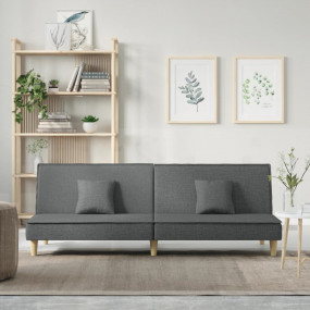 Sofa Bed Dark grey Fabric (100% polyester), plywood, fo...