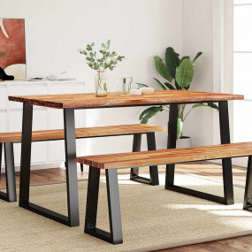 Dining Table Natural wood and black