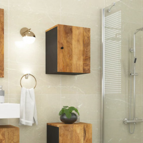 Bathroom Wall Cabinet Honey brown and black