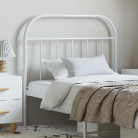 Headboard White Steel 39.4 in Width  Durable  Headboard