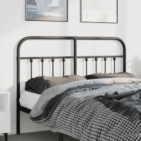 Headboard Black Steel Twin Durable Black Headboard