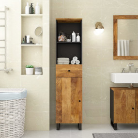 Bathroom Cabinet Honey brown Solid mango wood, engineer...