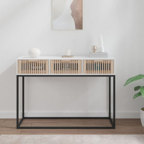 Console Table White Engineered wood, Metal 41.3 x 11.8 ...