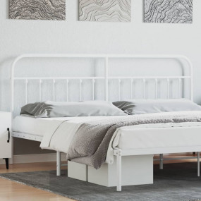 Headboard White Powder-Coated Steel 78.7 in wide Durabl...