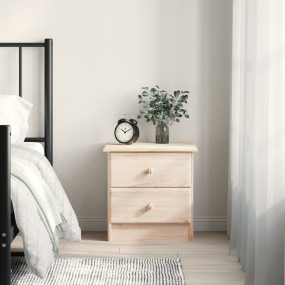 Bedside Cabinet Natural Wood Solid Pine Wood Small