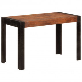 Dining Table Honey brown, Black Solid mango wood 47.2x2...