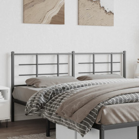 Headboard Black Steel Tall Double Bed Durable Headboard