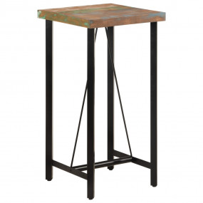Bar Table Mixed color Solid reclaimed wood, iron Standa...