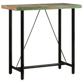 Bar Table Multicolor finish Solid reclaimed wood and ir...