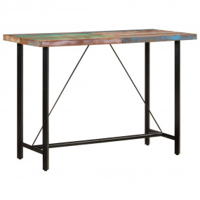 Bar Table Mixed color Solid reclaimed wood and iron Lar...