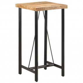 Bar Table Natural Wood Solid Mango Wood Medium Durable