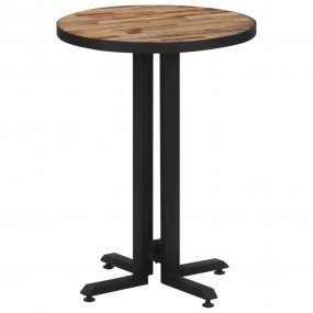 Bistro Table Teak and Black Solid reclaimed teak, iron ...