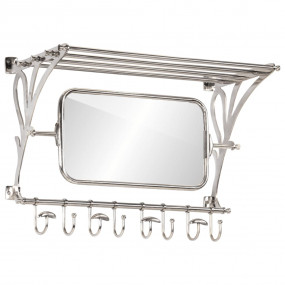 Luggage Rack Silver Aluminum Large Adjustable Armrests