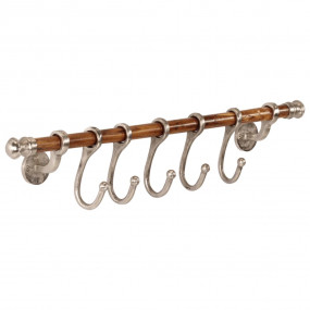 Coat Rack Silver Aluminum 29.5x5.9 in Sliding Component...