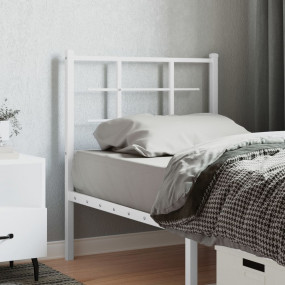 Headboard White Steel Twin Sturdy Headboard Rectangular