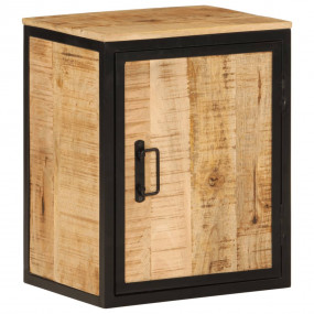 Bathroom Cabinet Natural mango wood and black